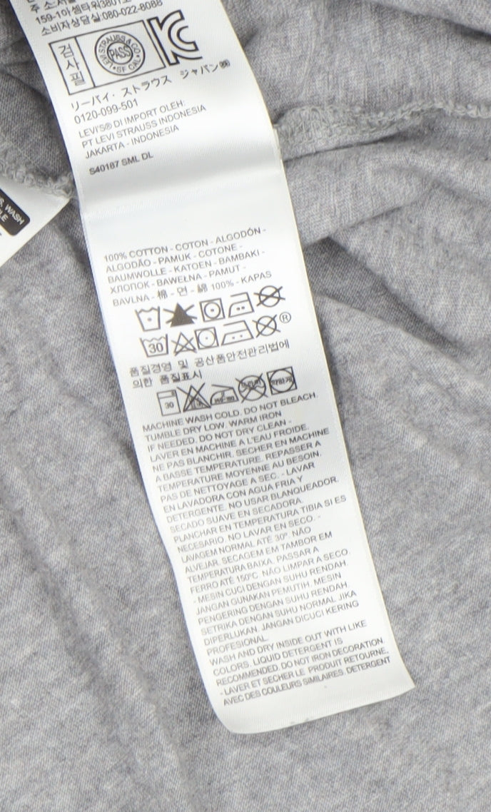 Levi's Men's Grey 2XL Logo Graphic Crew Neck Cotton T-Shirt