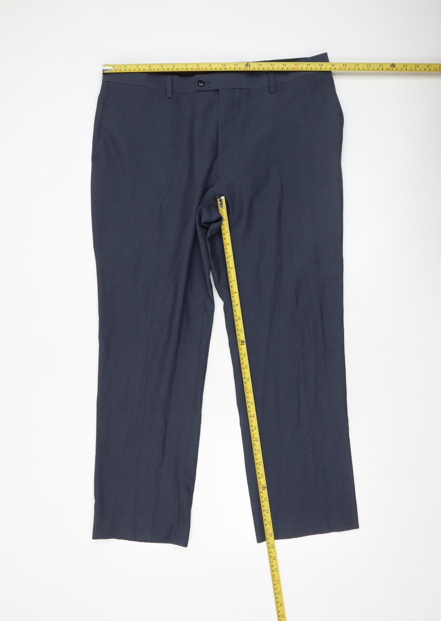 Next Men’s Blue Regular Fit Dress Trousers 36W 29L Formal Work Pants