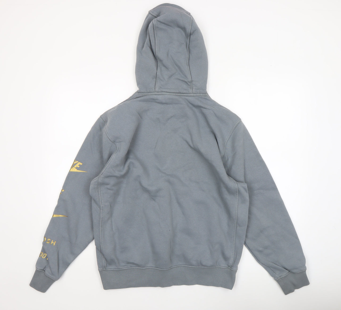 Nike Women’s Grey Pullover Hoodie Gold Logo M