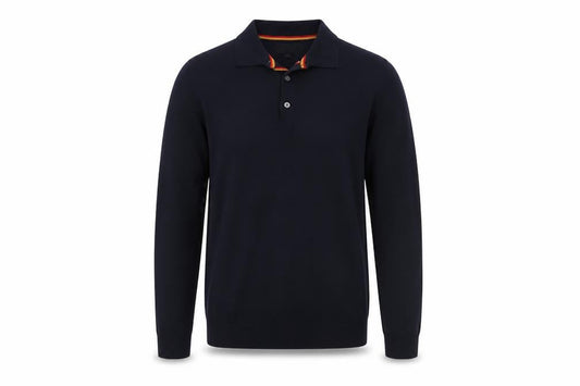 Next Men's Black Collared Henley Jumper XS Cotton Blend Knitwear