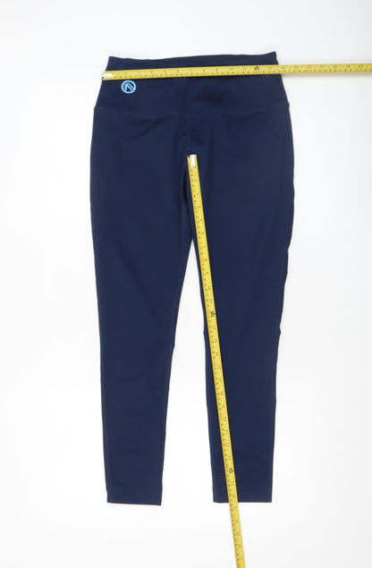 Back view of O'Neill Women's Blue, size 12, Athletic Leggings Stretch Activewear
