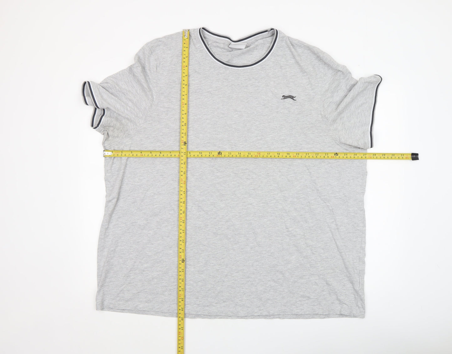 Slazenger Mens Grey 4XL Short Sleeve Crew Neck T-Shirt