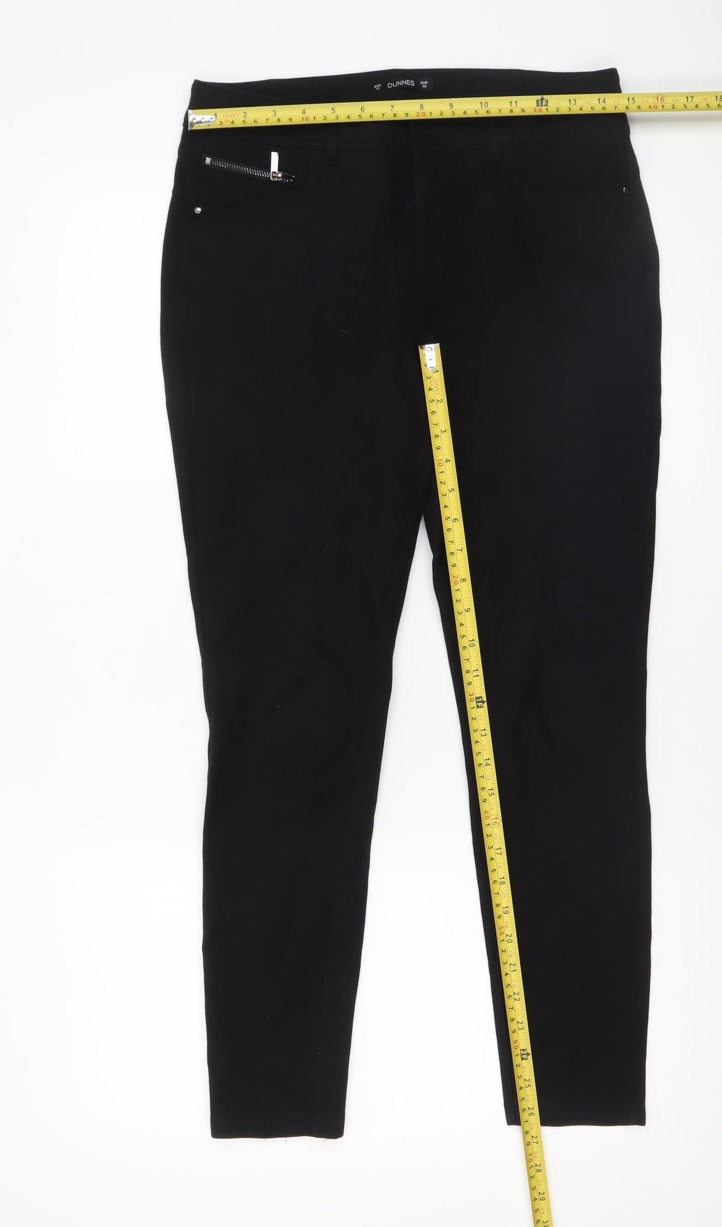 Dunnes Women’s Black Stretch Jegging Size 12 Slim Fit Trousers
