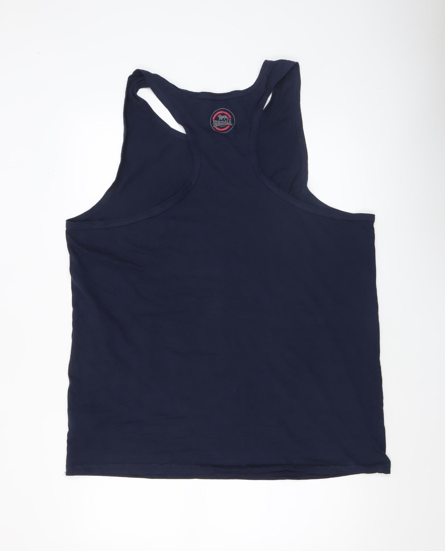 Lonsdale Men’s Blue 4XL Cotton Sleeveless Gym Tank Top