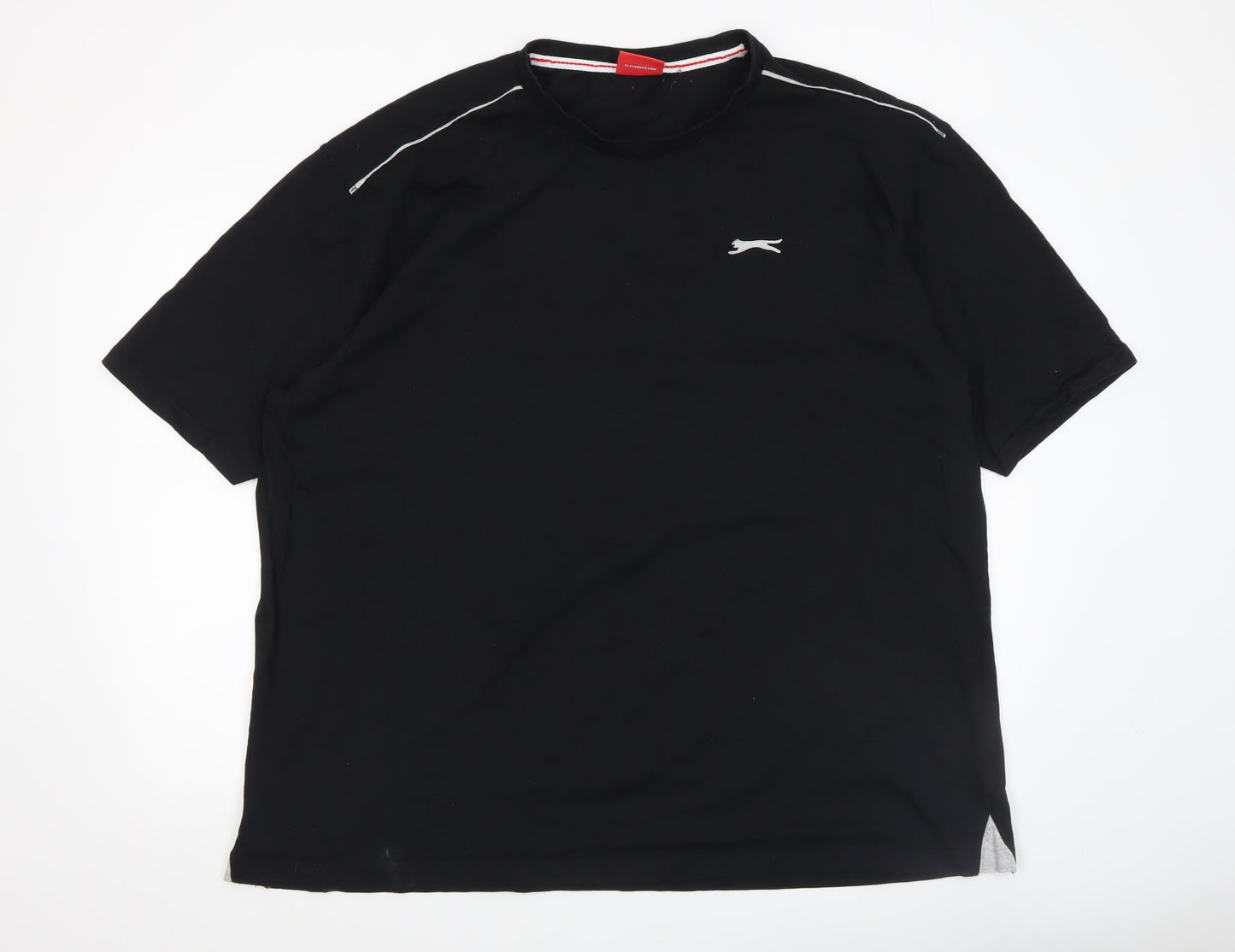 Slazenger Men's Black 4XL Crew Neck Cotton Short Sleeve T-Shirt