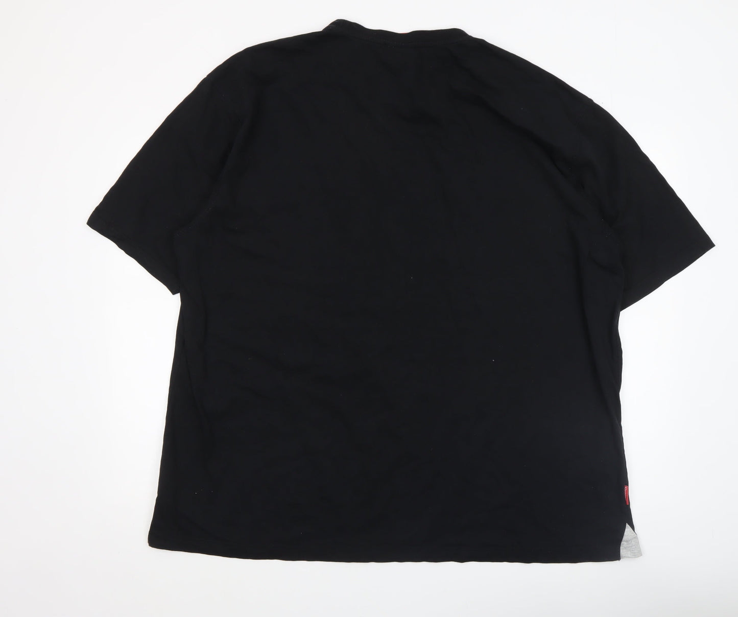 Slazenger Men's Black 4XL Crew Neck Cotton Short Sleeve T-Shirt
