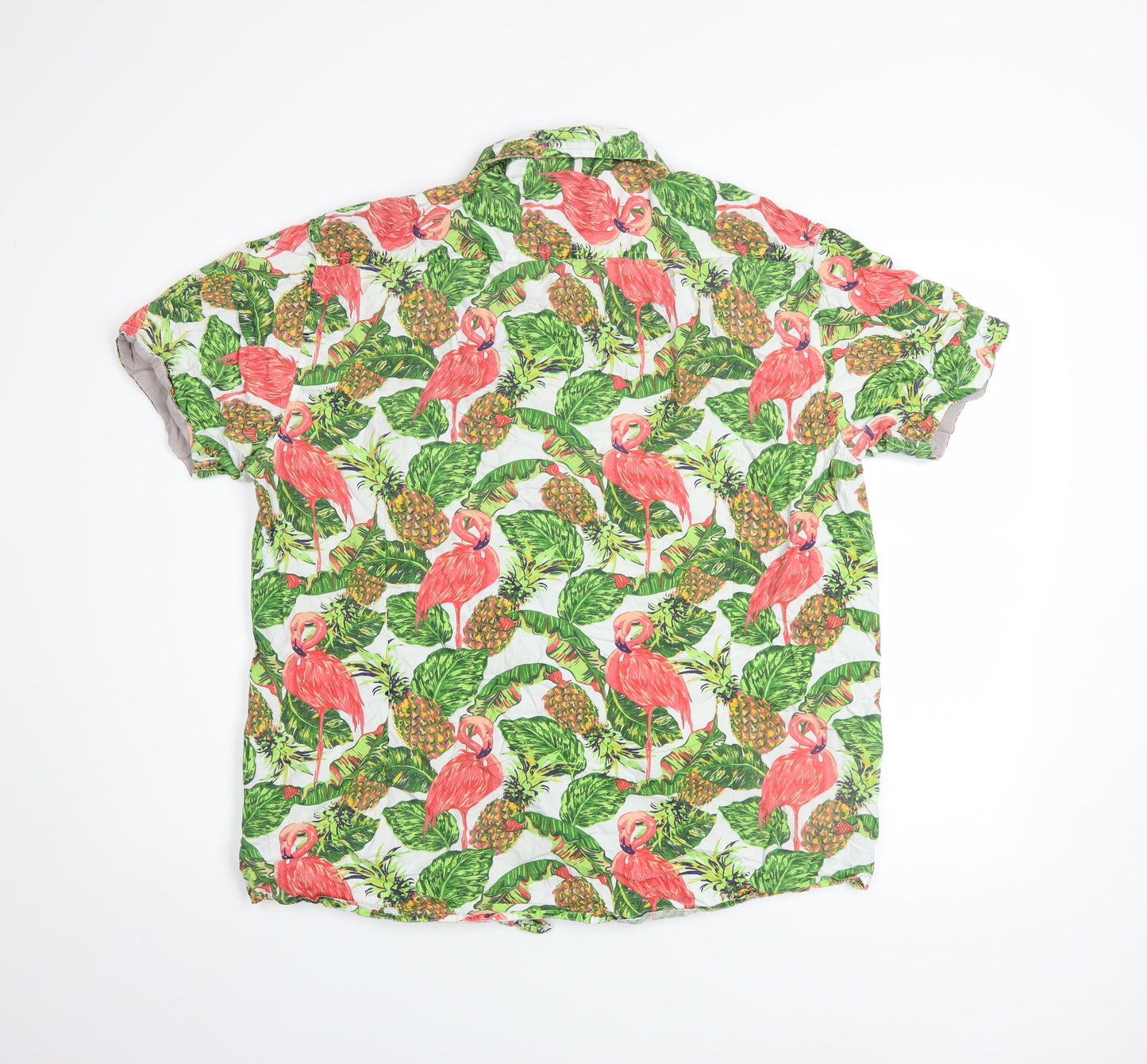 Super Massive Men's Multicoloured XL Tropical Button-Up Shirt