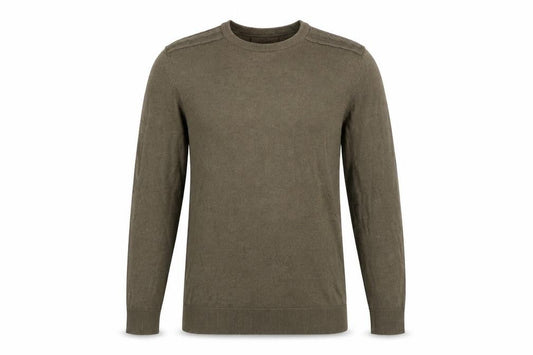 River Island Mens Green S Crew Neck Cotton Blend Jumper