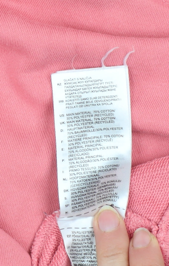 Adidas Women Pink Size 8 Crew Neck Pullover Sweatshirt