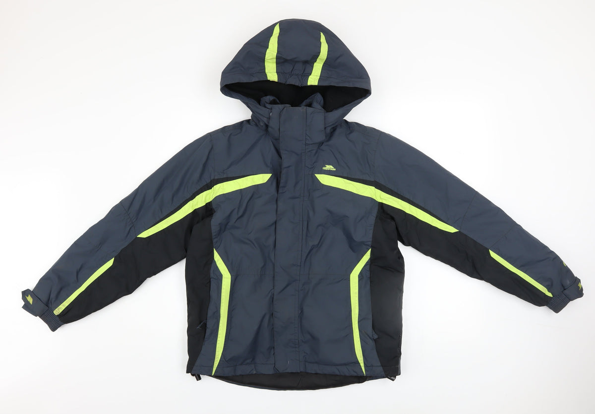 Trespass Boys Blue Ski Jacket 11-12 Years Waterproof Hooded Winter Coat