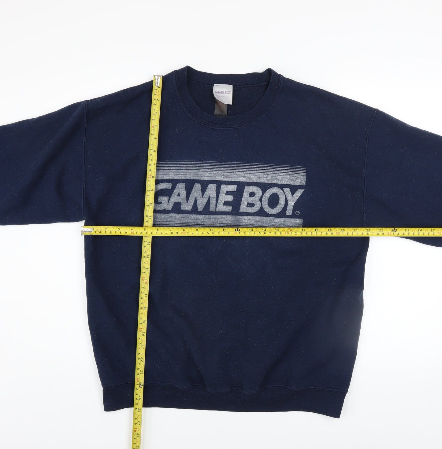 Primark Mens Blue Game Boy Graphic Sweatshirt L Retro Pullover