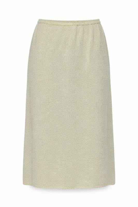 Reny Martan Women's Beige Knit Midi Pencil Skirt Size 10