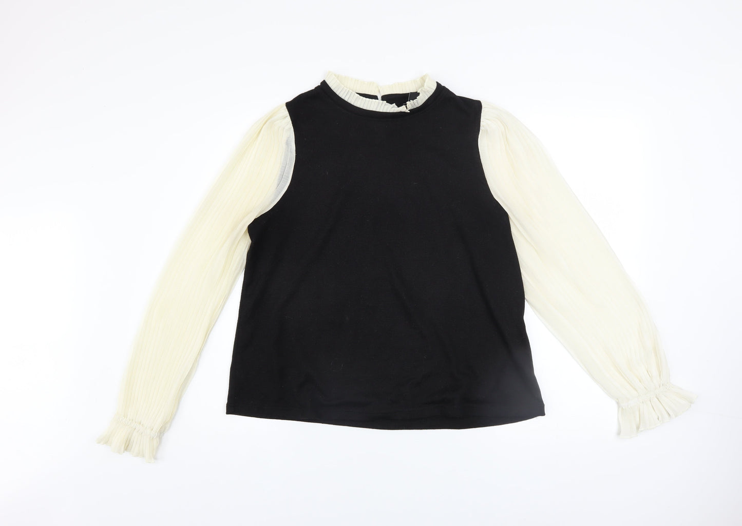 New Look Women’s Black & Cream High Neck Pullover Jumper Size 14