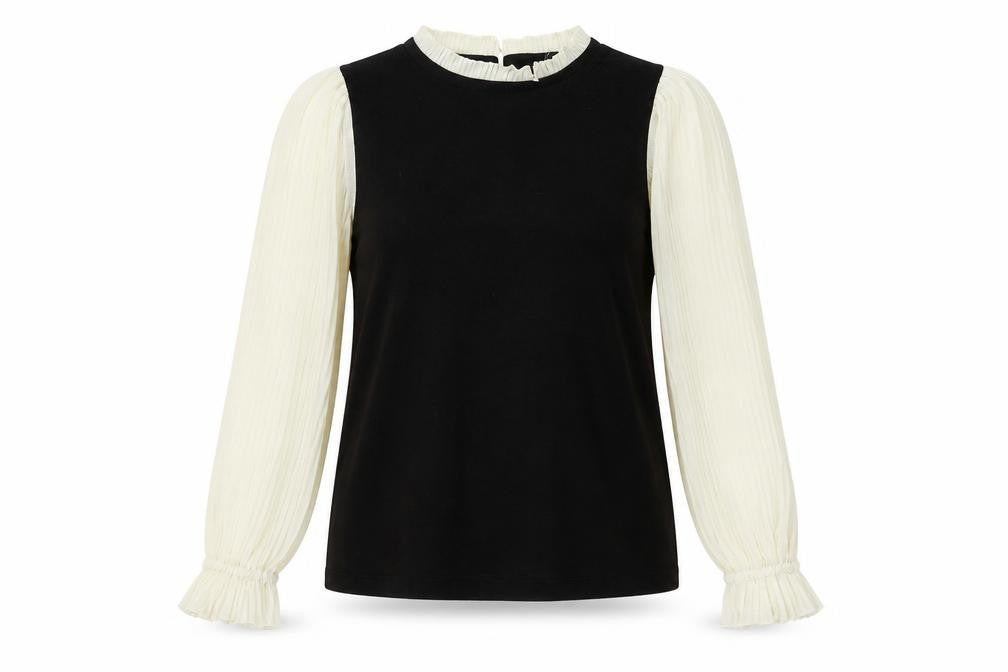 New Look Women’s Black & Cream High Neck Pullover Jumper Size 14