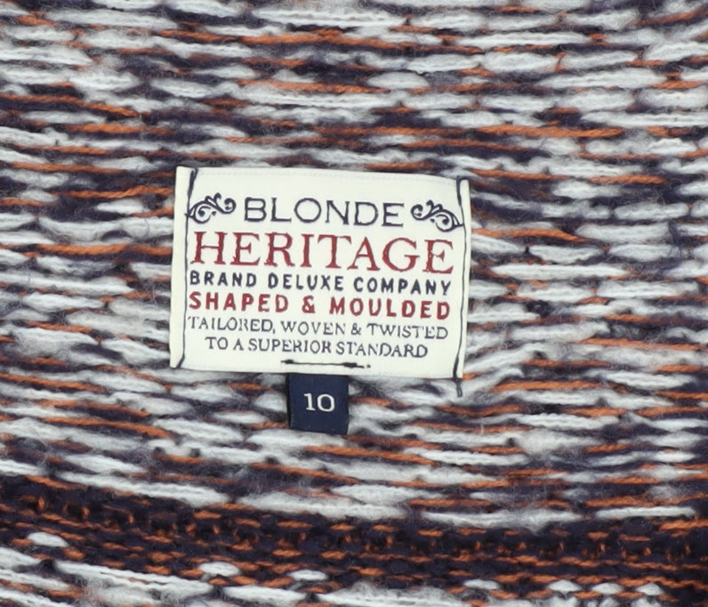 Blonde Heritage Women's Multicoloured Aztec Knit Cardigan Size 10