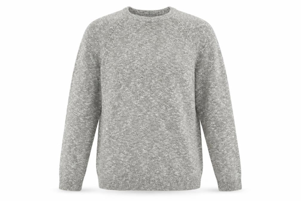 Marks & Spencer Men's Grey Cotton Crew Neck Jumper Size S