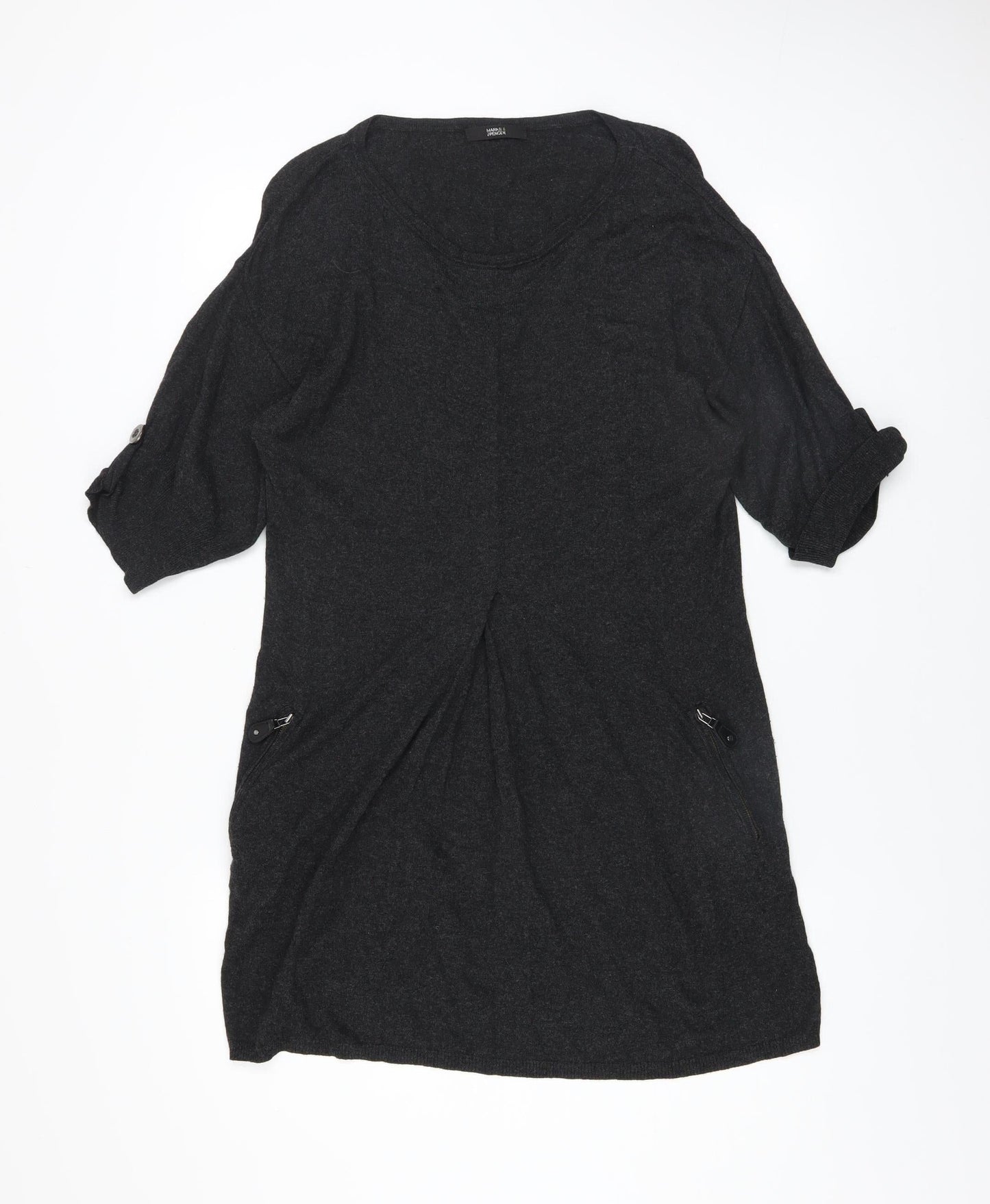 Marks and Spencer Women’s Grey Knit Shift Dress Size 8