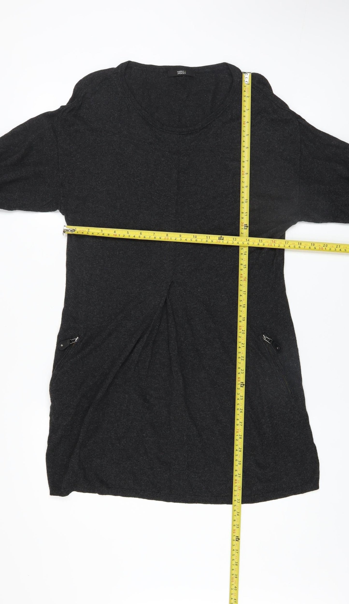 Marks and Spencer Women’s Grey Knit Shift Dress Size 8