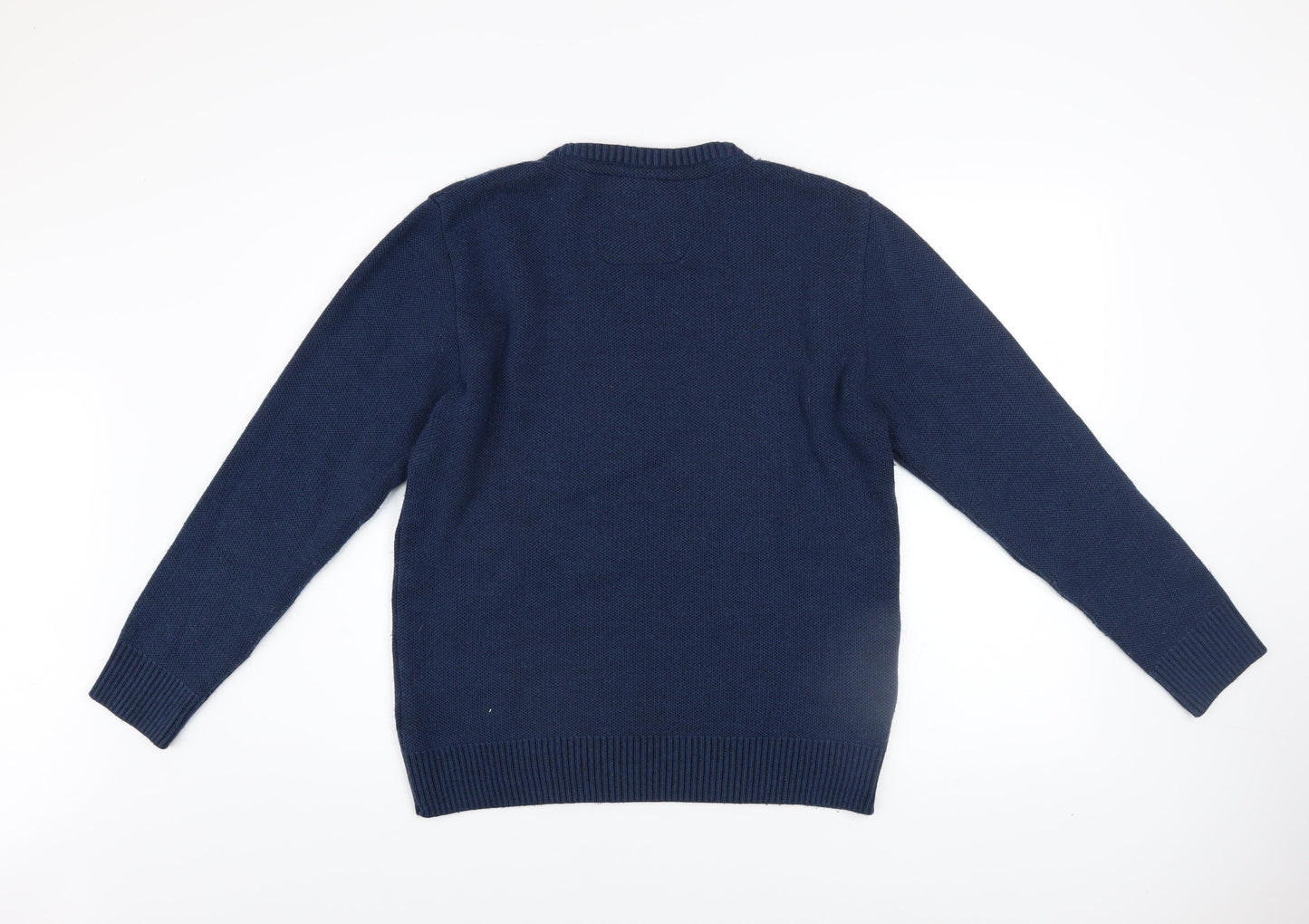 Daniel Grahame Drifter Men's Blue M Crew Neck Wool Blend Jumper