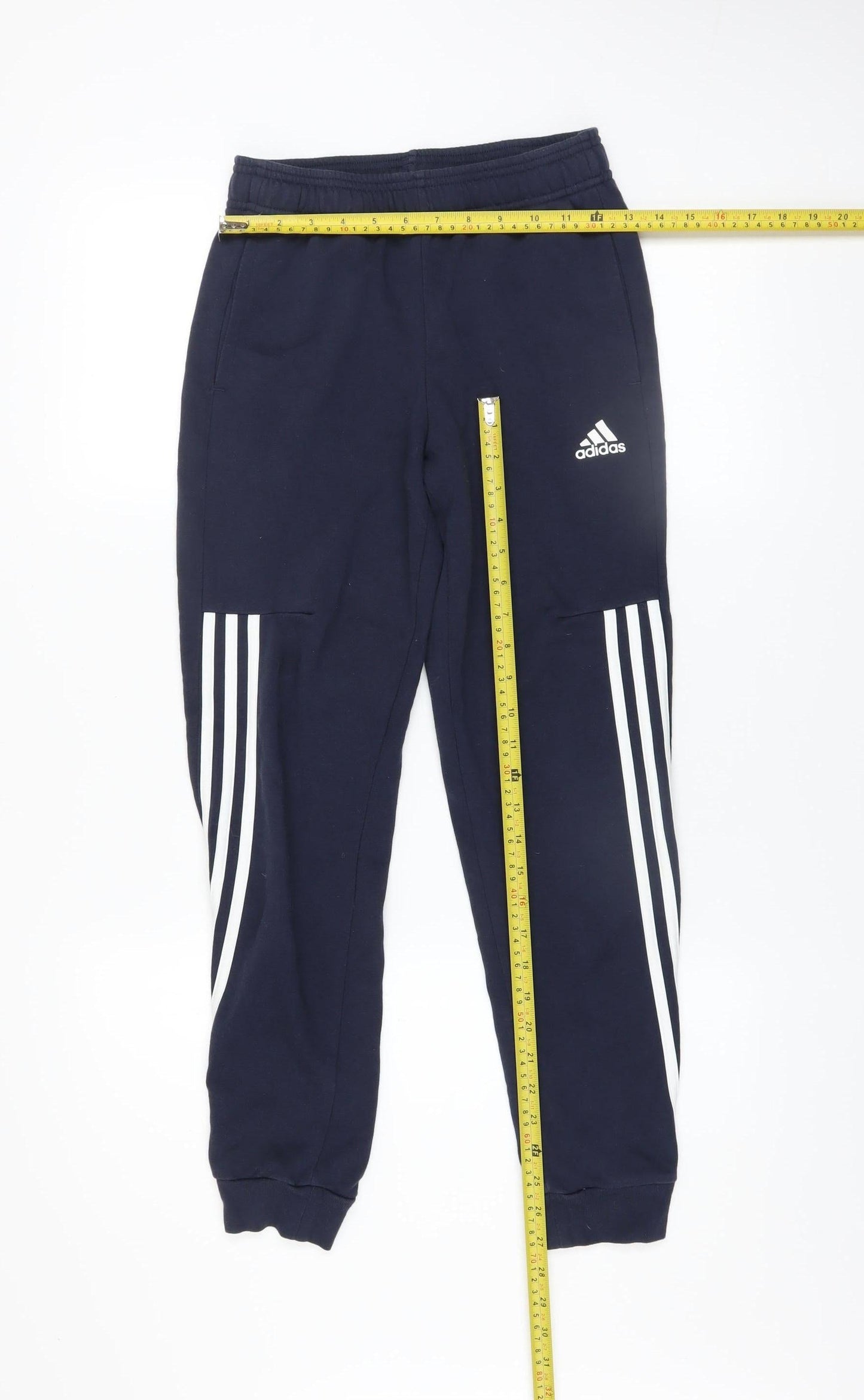 Adidas Boys Blue 11-12 Years Jogger Activewear Trousers with Side Stripes