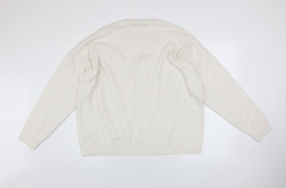 Marks & Spencer Women’s Ivory Sequin ‘Wish’ Pullover Jumper XL
