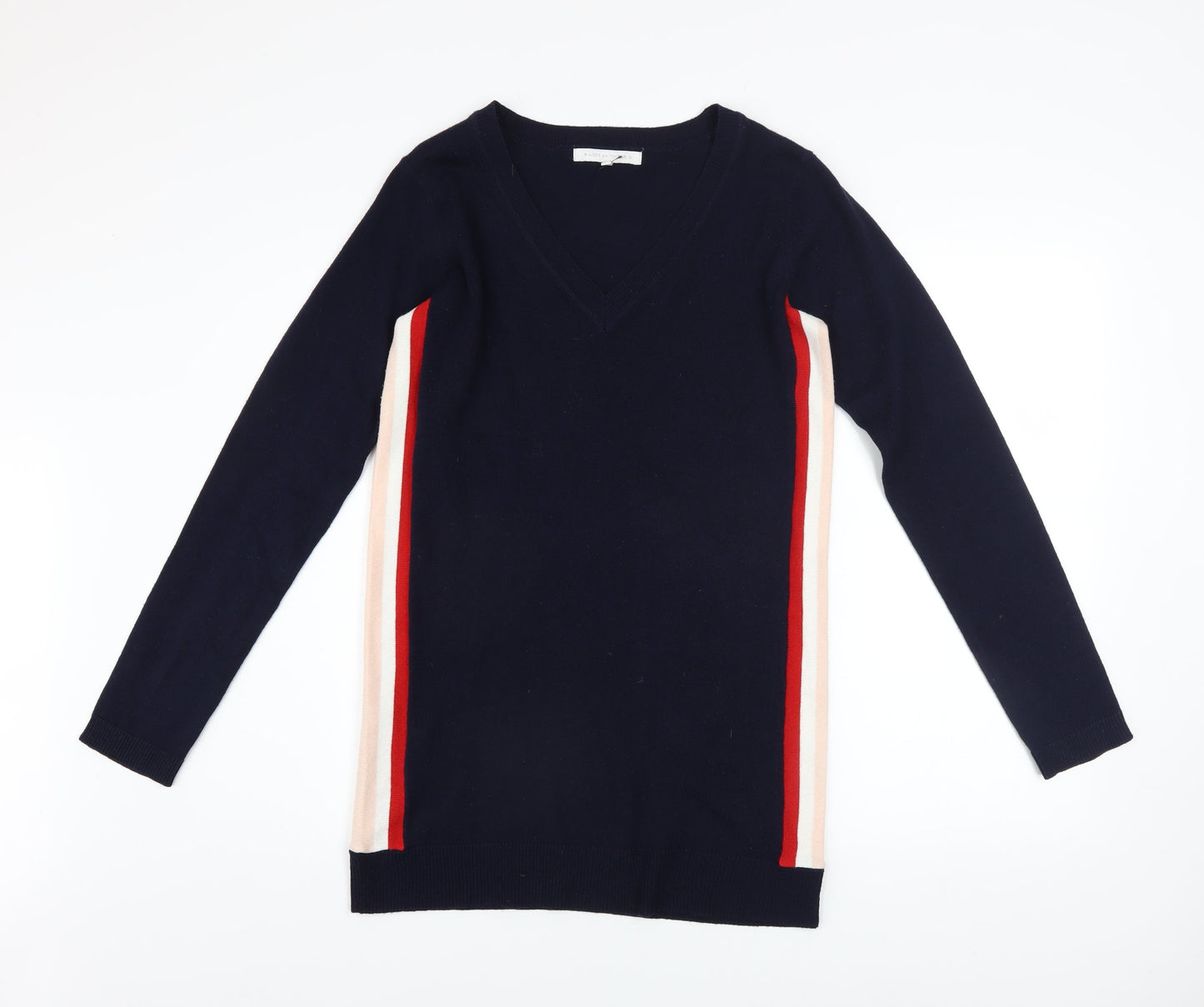 Next Women Blue Size 6 Colourblock Knit Sweater Dress