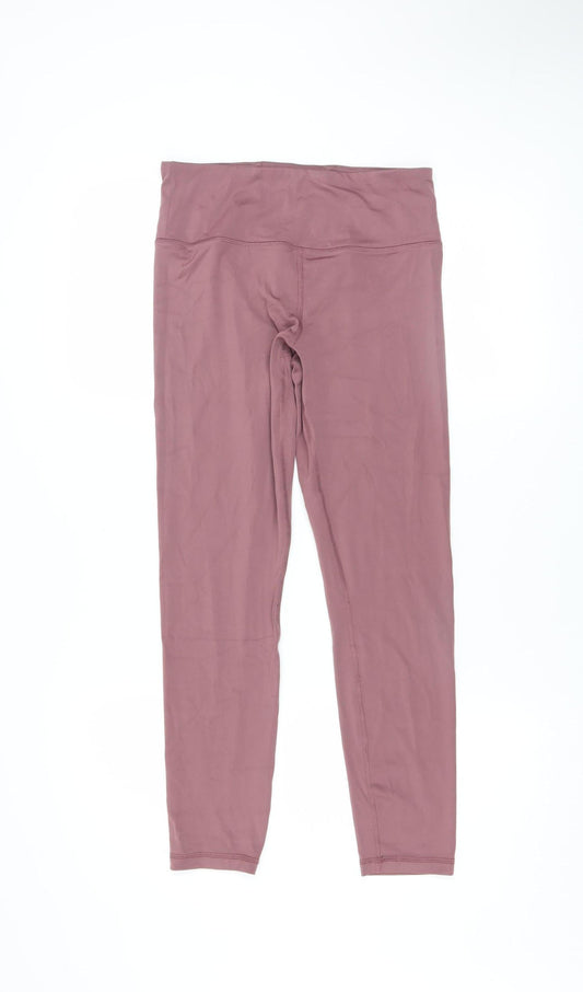 Lefties Women Pink Ankle Leggings Size 12 Slim Fit Stretch