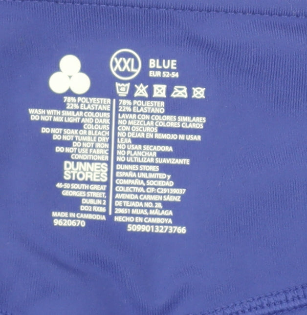 Dunnes Stores Womens Blue XXL Capri Leggings Stretch Activewear