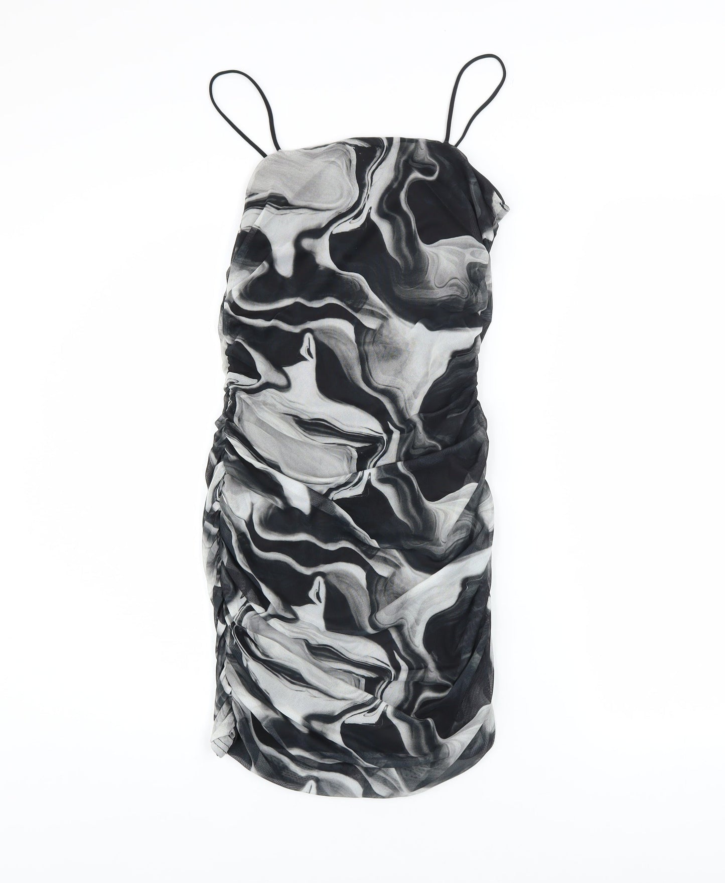 Pink Vanilla Women’s Black Marble Print Bodycon Dress Size 8