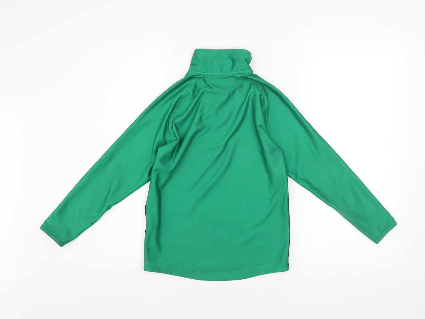 Umbro Boys Green 13-14 Years 1/4 Zip Football Training Sweatshirt