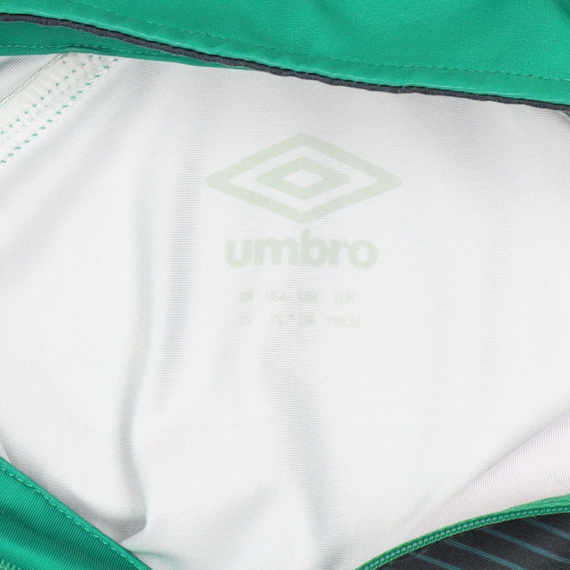Umbro Boys Green 13-14 Years 1/4 Zip Football Training Sweatshirt