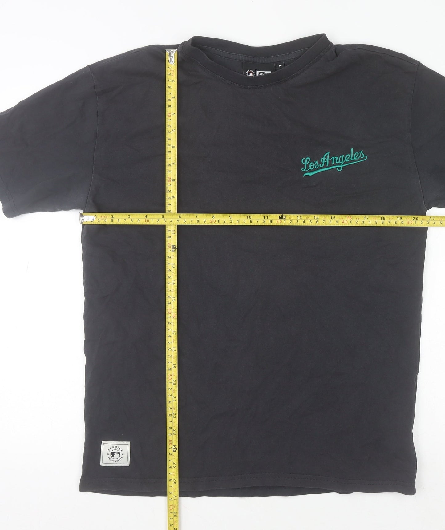 New Era Men's Black Los Angeles Graphic Cotton T-Shirt M