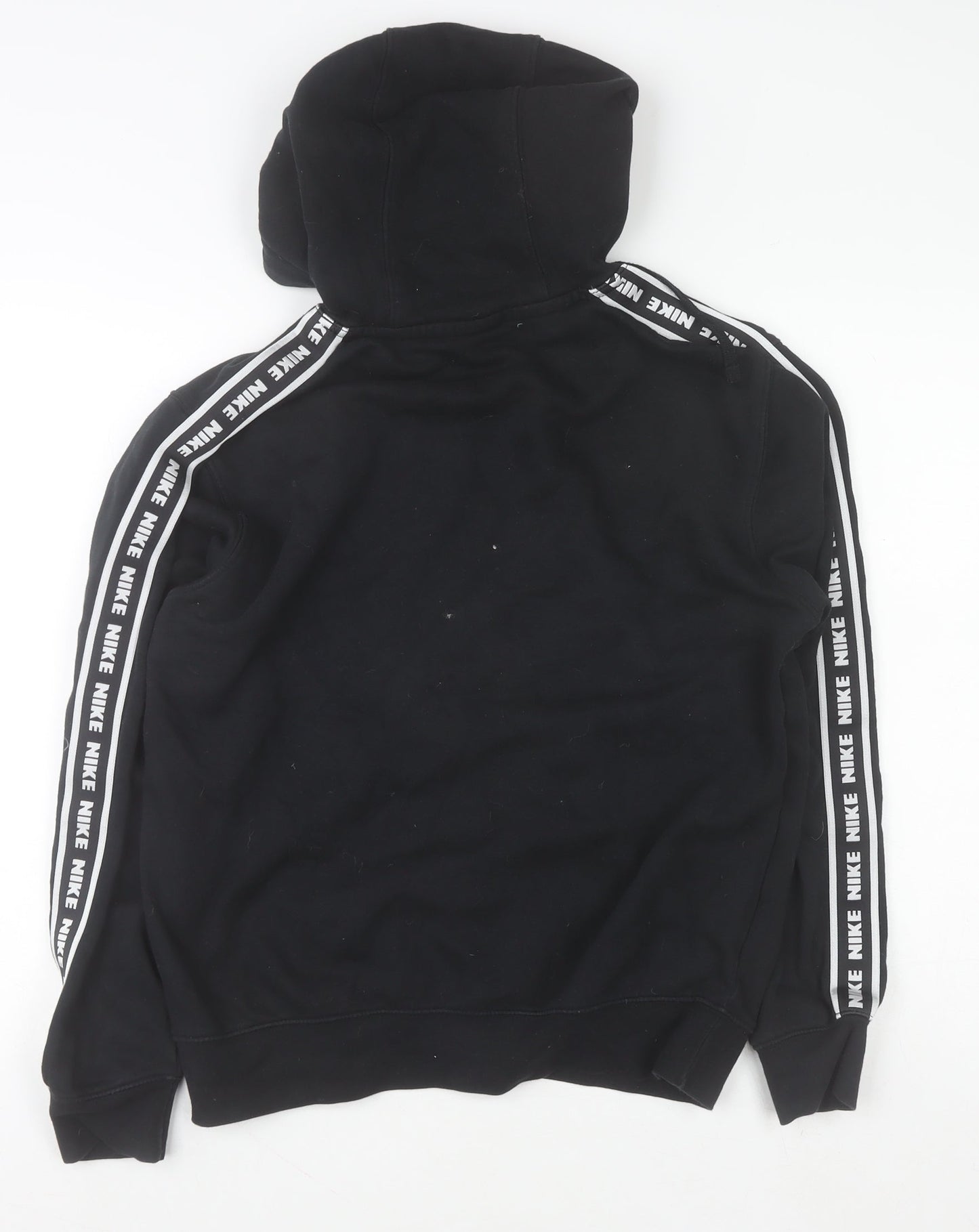 Nike Men's Black Pullover Hoodie with Logo Tape Size S