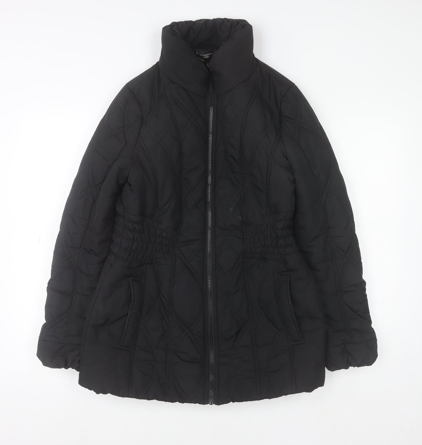 Moda at George Women Black Quilted Puffer Jacket Size 10
