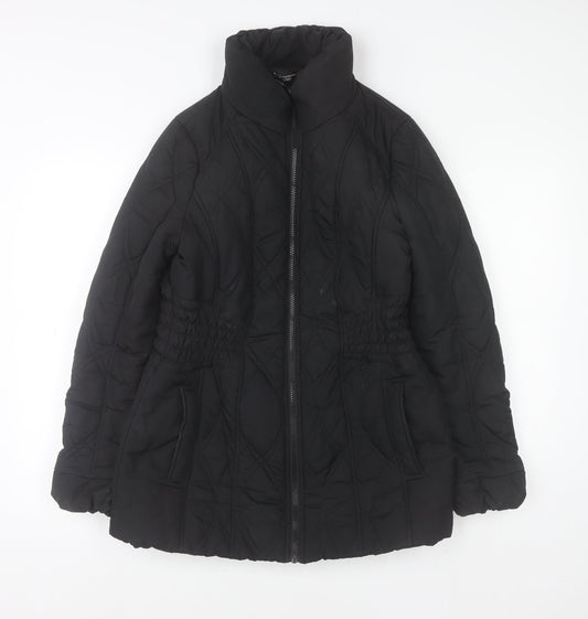 Moda at George Women Black Quilted Puffer Jacket Size 10