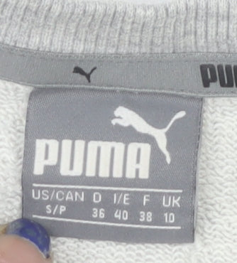 Puma Womens Grey Crew Neck Pullover Sweatshirt Size 10