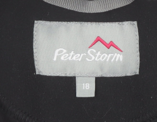 Peter Storm Womens Black Fleece Pullover Sweatshirt Size 18