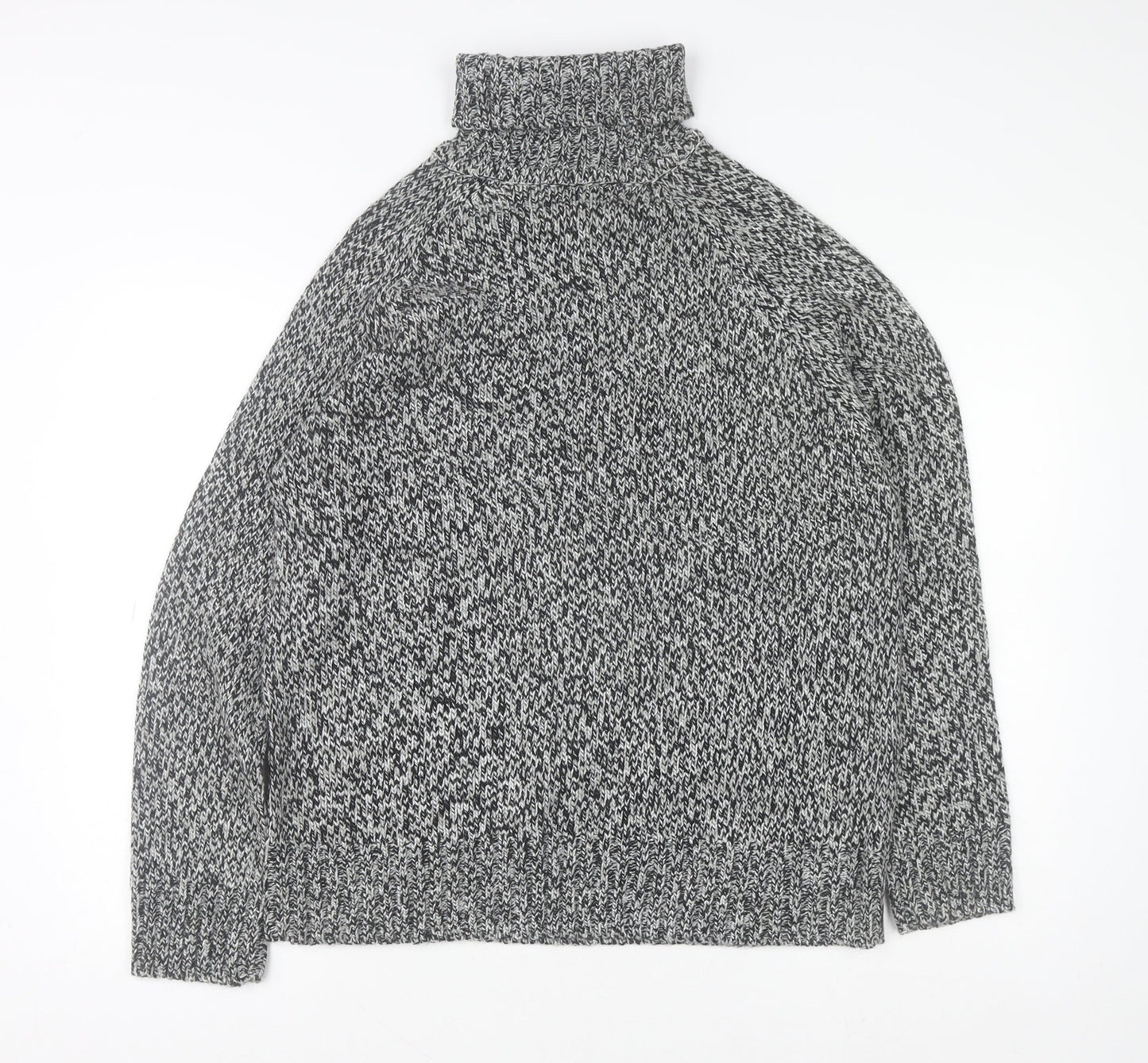 E-vie Women’s Grey Roll Neck Chunky Knit Pullover Jumper Size 18-20