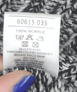 E-vie Women’s Grey Roll Neck Chunky Knit Pullover Jumper Size 18-20