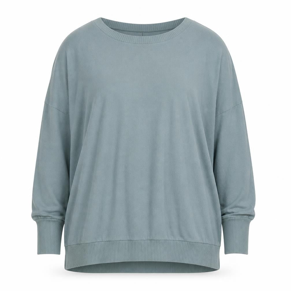 Next Women Blue XL Pullover Sweatshirt Relaxed Fit Viscose Blend