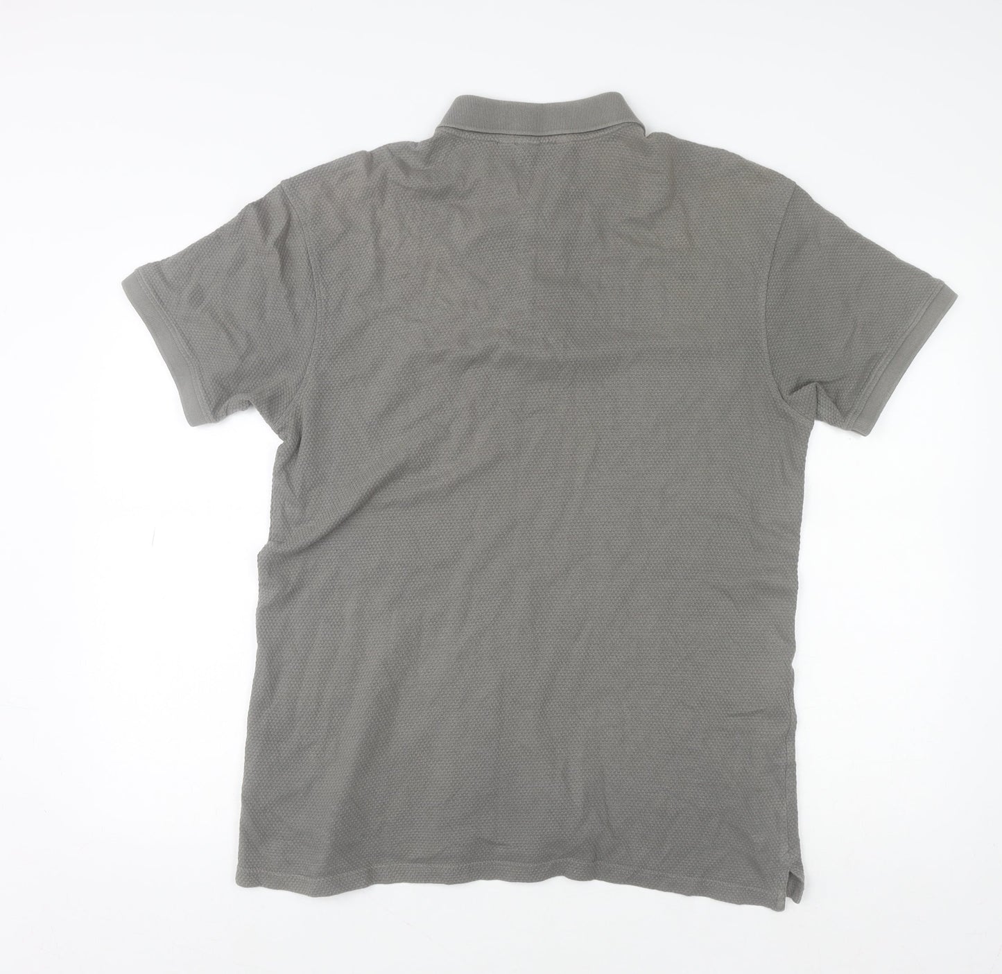Brasher Mens Grey Cotton Outdoor Polo Shirt Size M Regular Fit