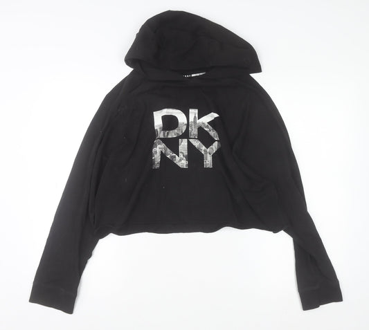 DKNY Sport Women's Black Medium Pullover Hoodie 100% Cotton