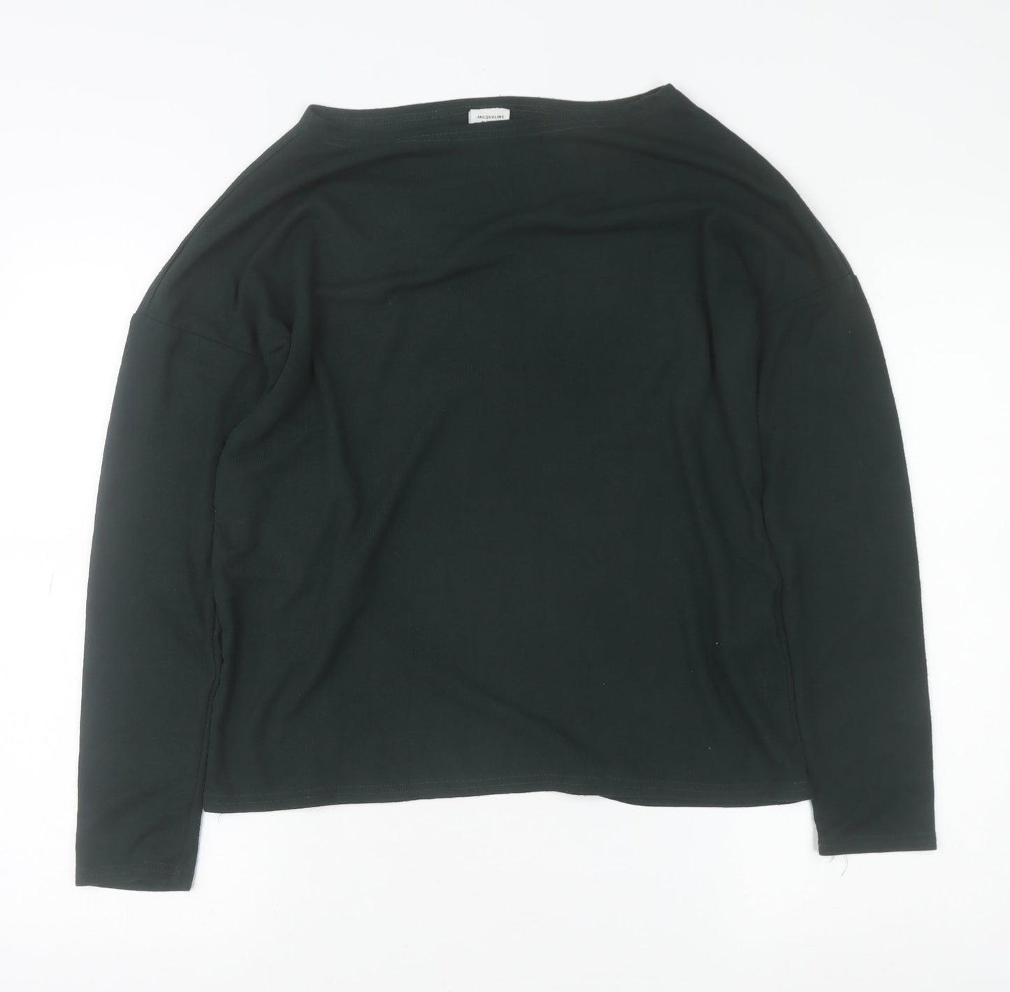 Jacqueline de Yong Women's Black Boat Neck Lightweight Pullover Jumper Size S