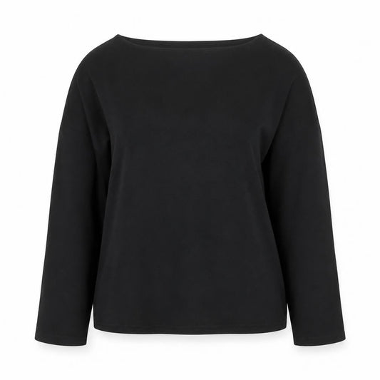 Jacqueline de Yong Women's Black Boat Neck Lightweight Pullover Jumper Size S