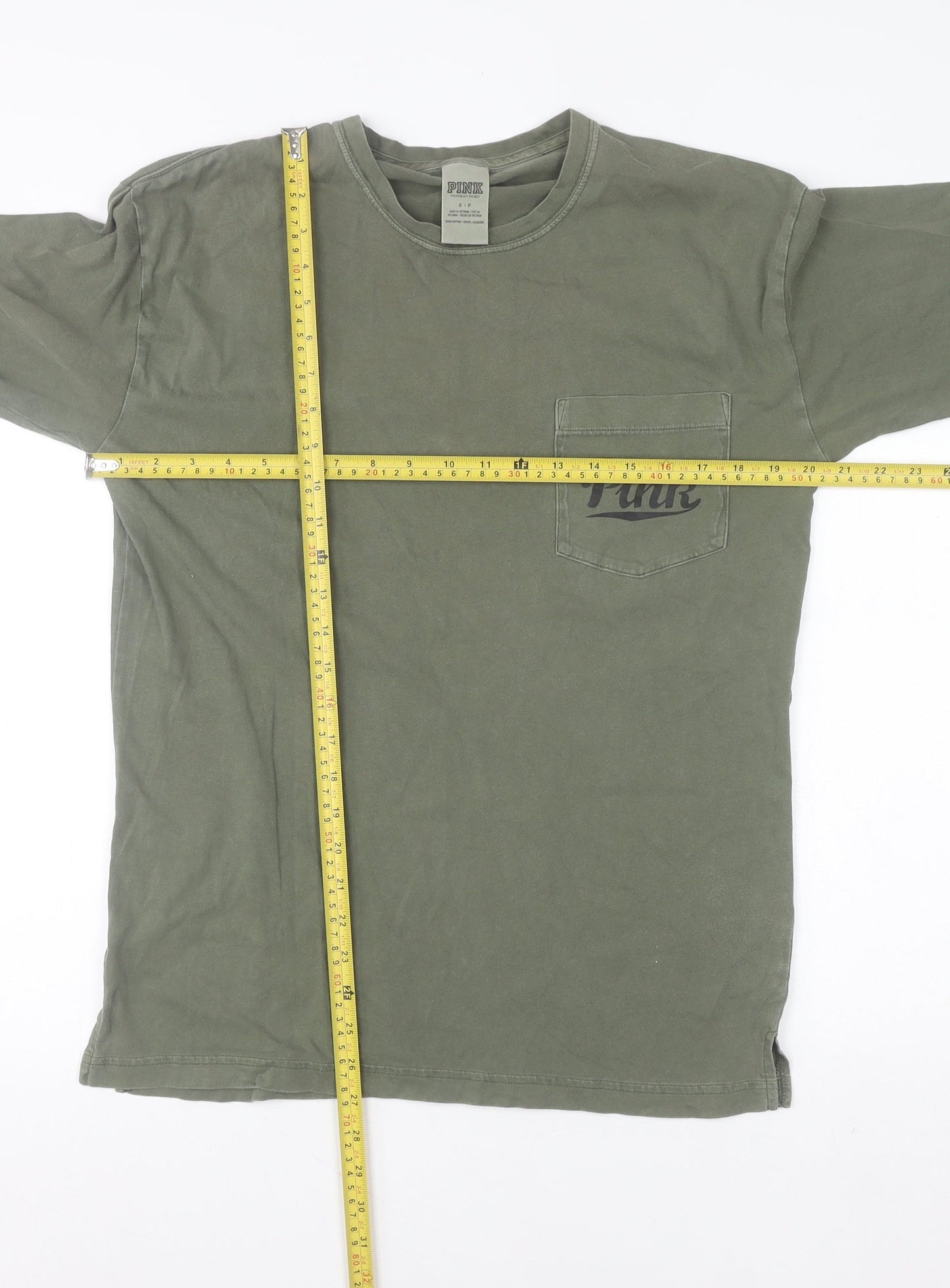 Victoria's Secret Pink Unisex Green Long Sleeve Pullover Sweatshirt S