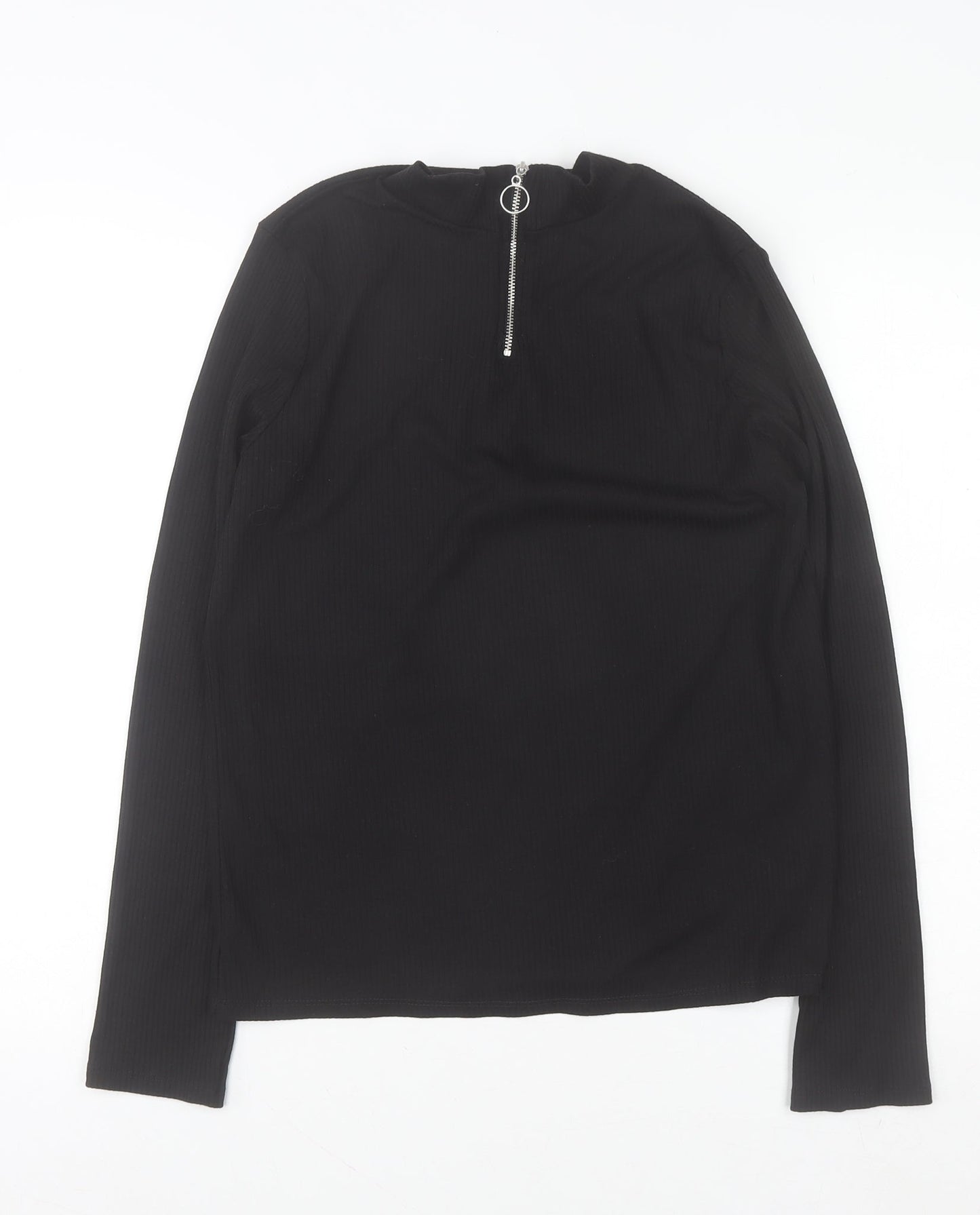 New Look Women's Black Size 18 Mock Neck 1/4 Zip Jumper