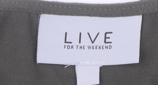 LIVE FOR THE WEEKEND Women’s Multicoloured Tunic Blouse Size 18 Long Sleeve