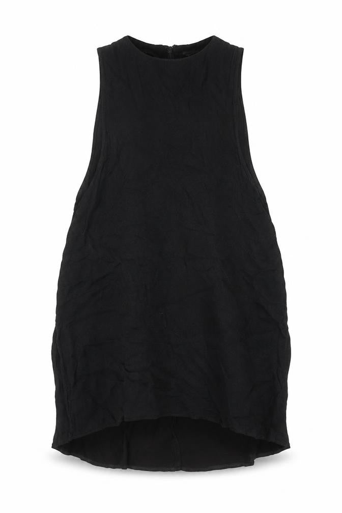 Topshop Women’s Black Hi-Low Sleeveless Shift Dress Size 10