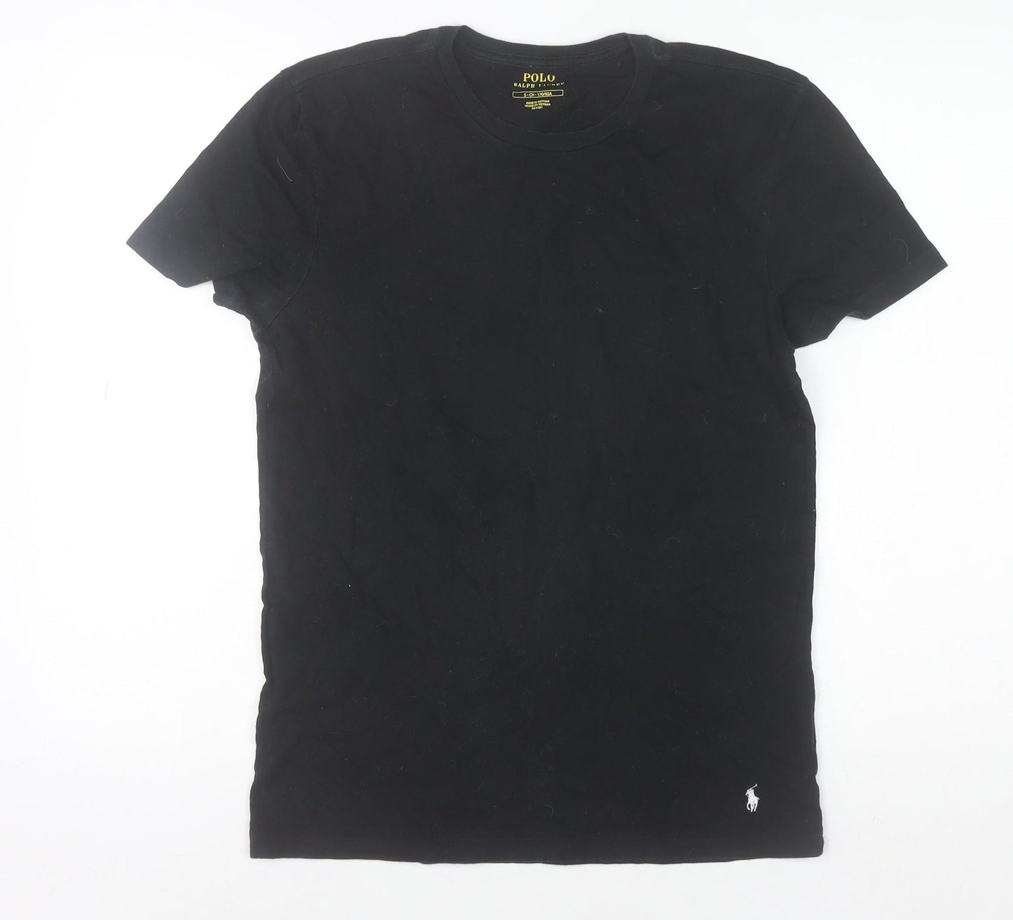 Polo Ralph Lauren Men's Black Slim Fit Cotton Crew Neck T-Shirt Size S