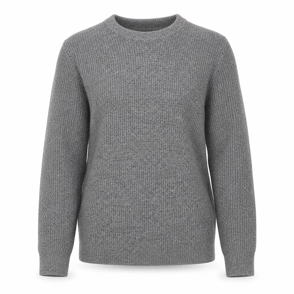 H&M Women's Grey Knit Crew Neck Long Sleeve Pullover Jumper Size S